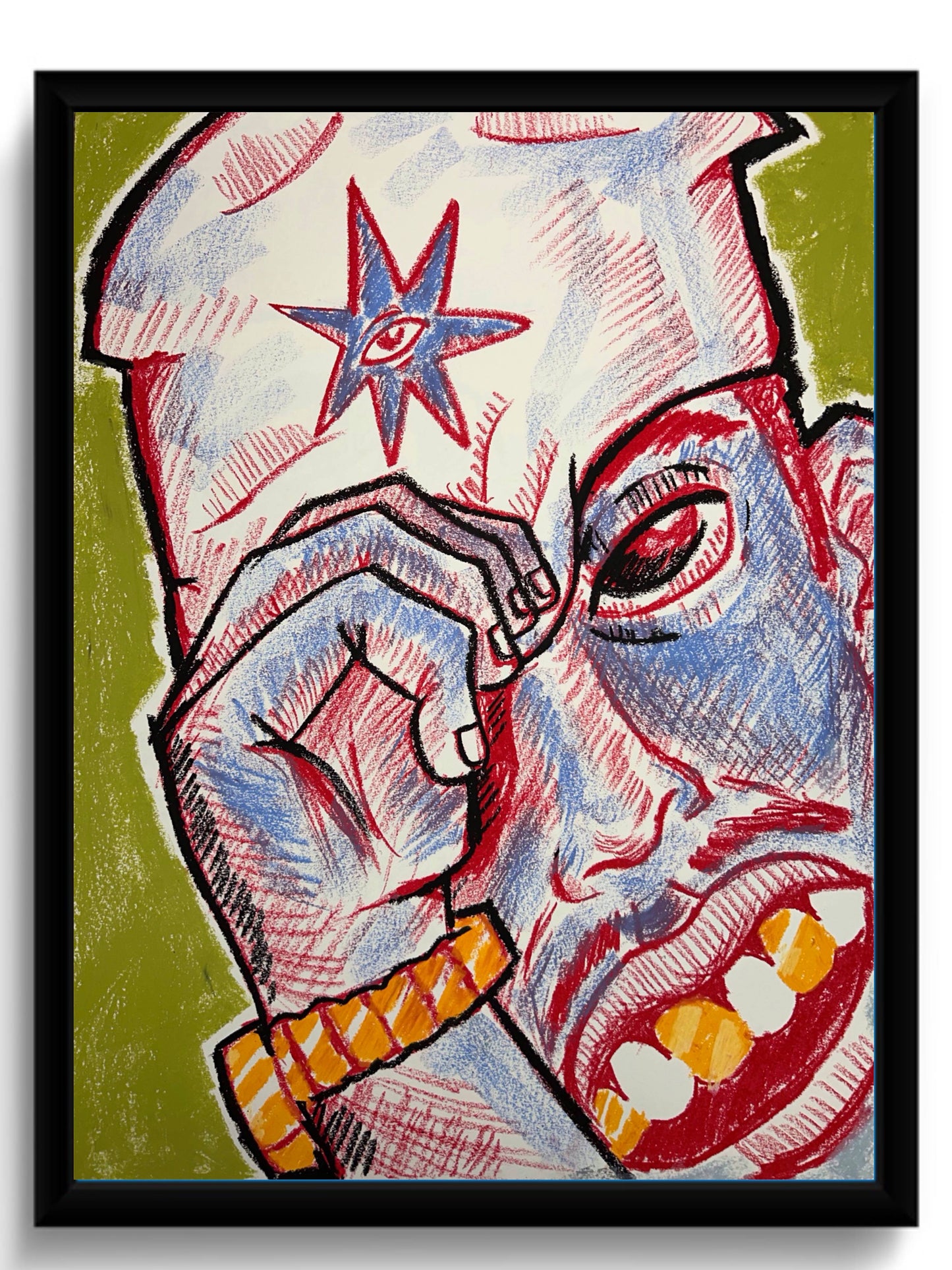 Hat Man Goldy Art Print