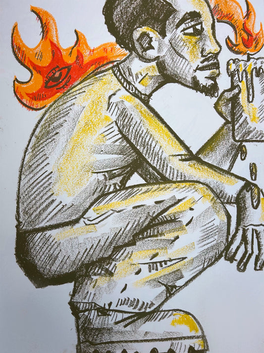 Candle Lit Art Print