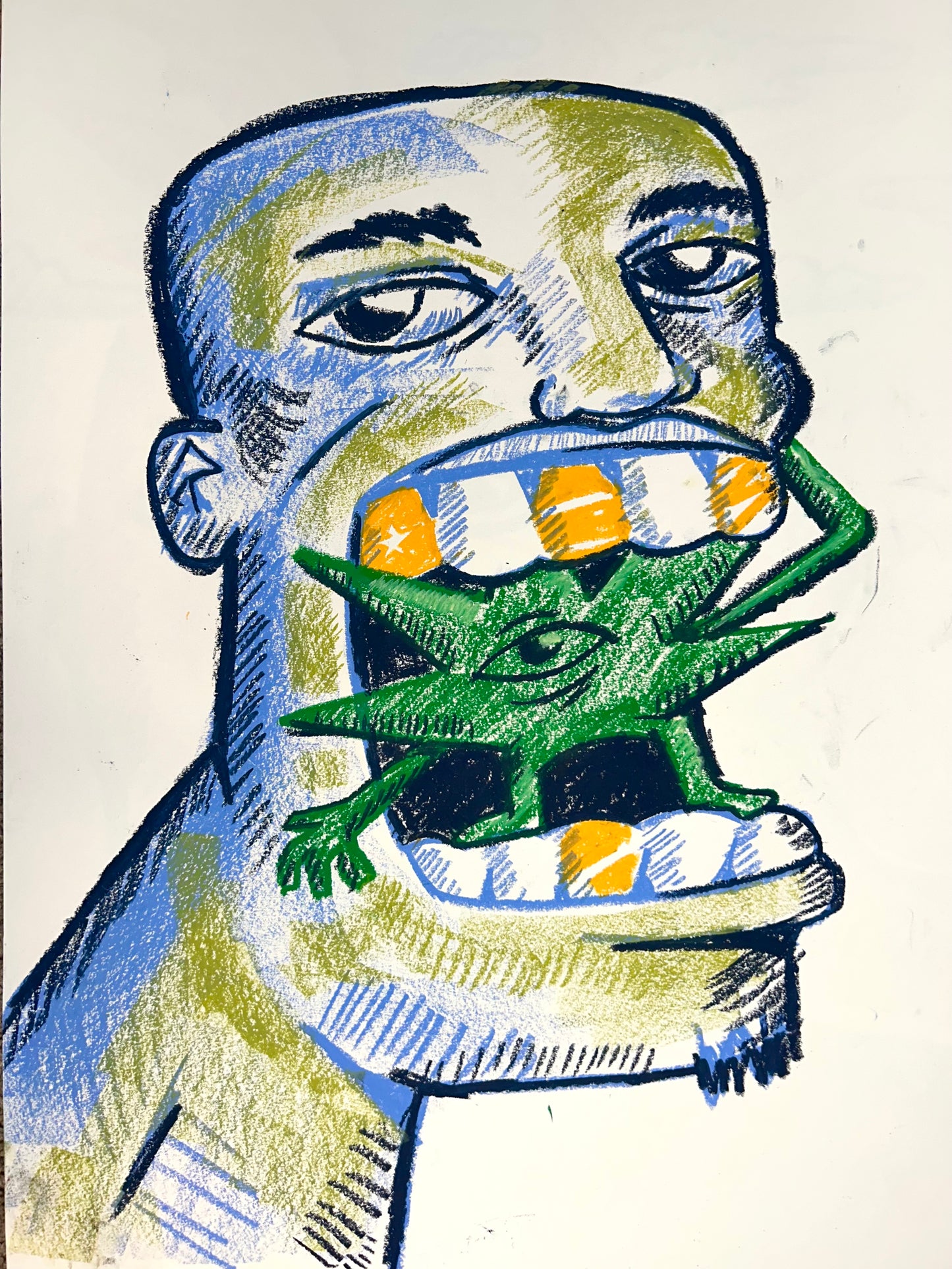 Green In My Teeth Art Print