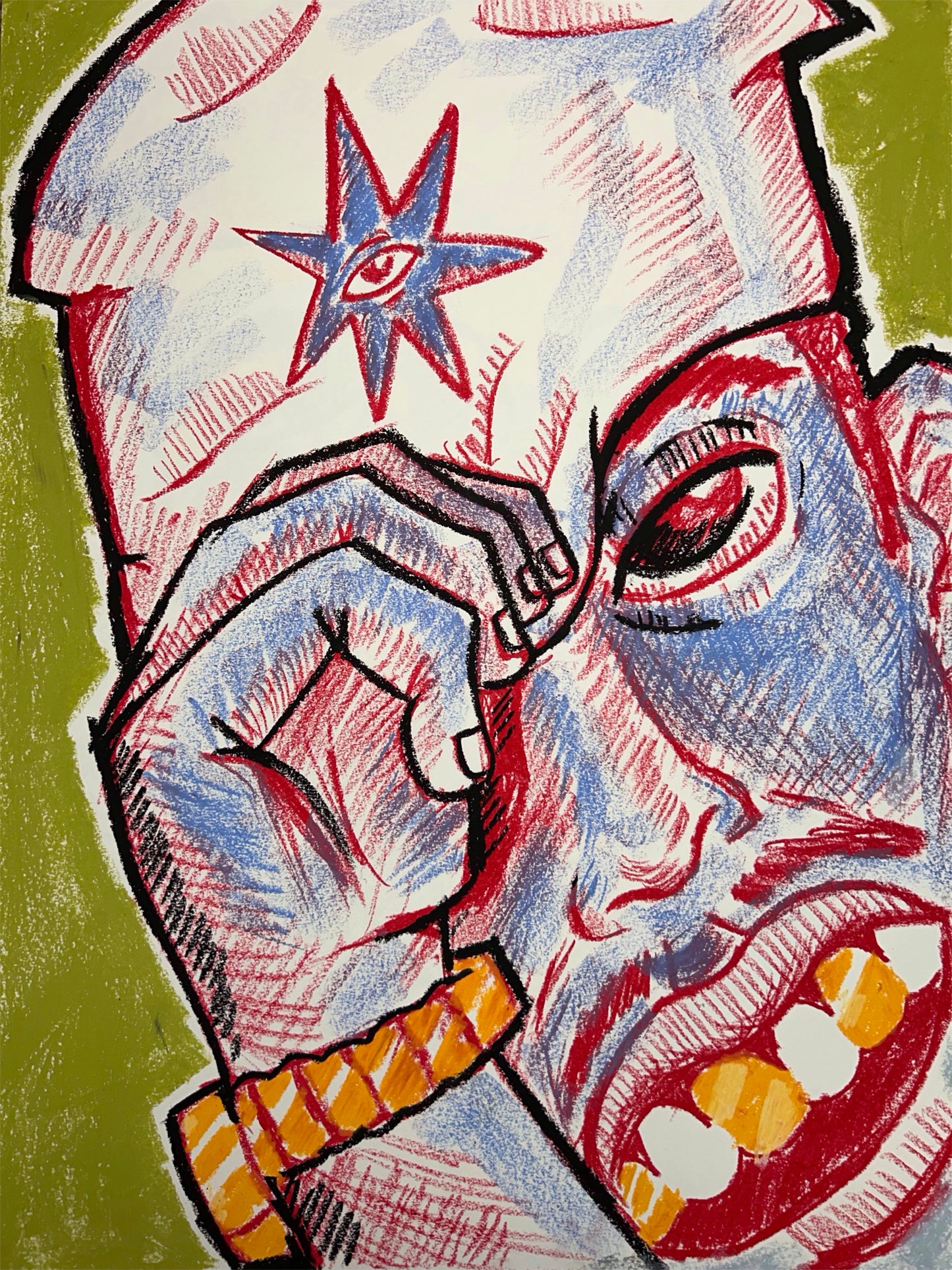 Hat Man Goldy Art Print